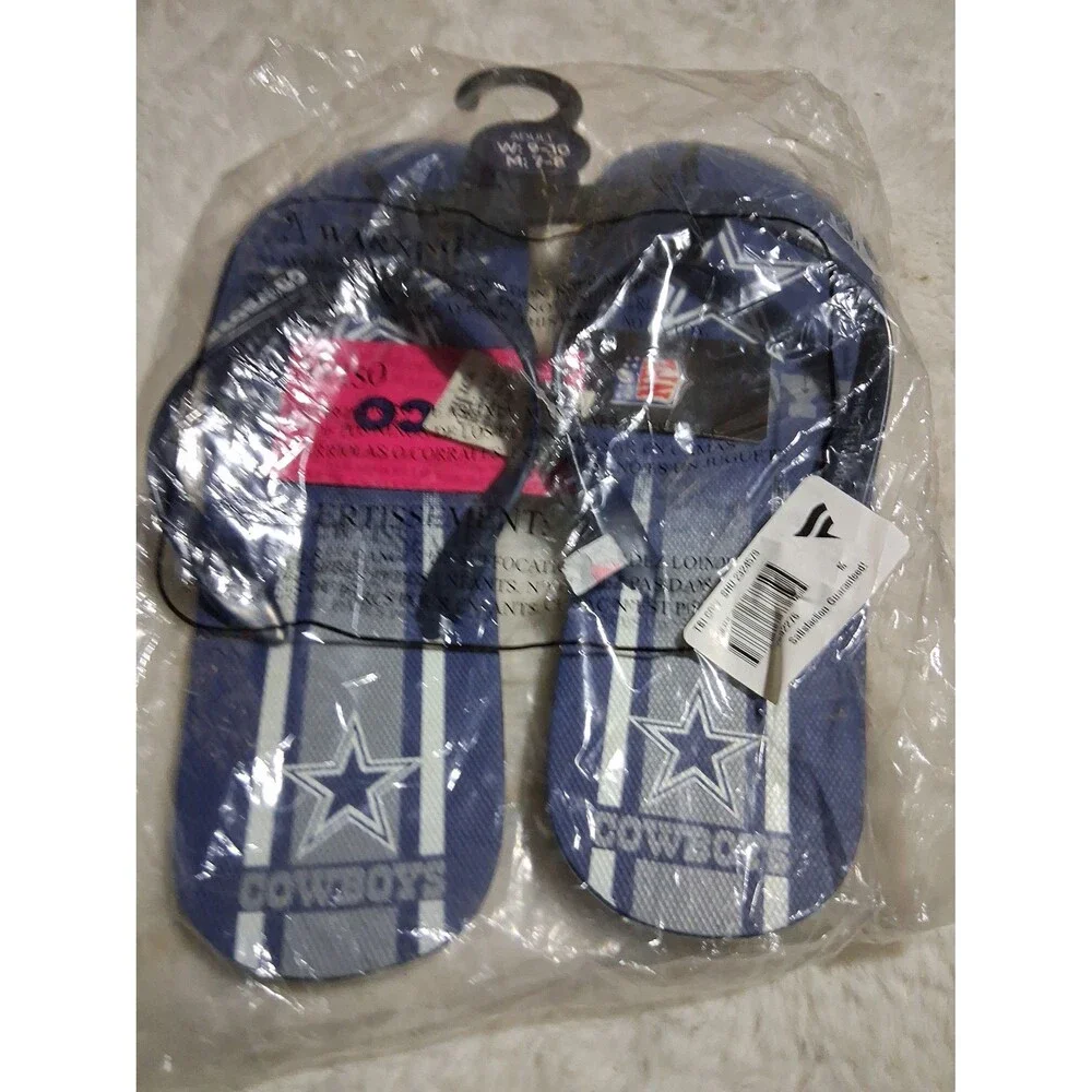 Dallas Cowboys Flip Flops Adult Size W:9-10 M:7-8